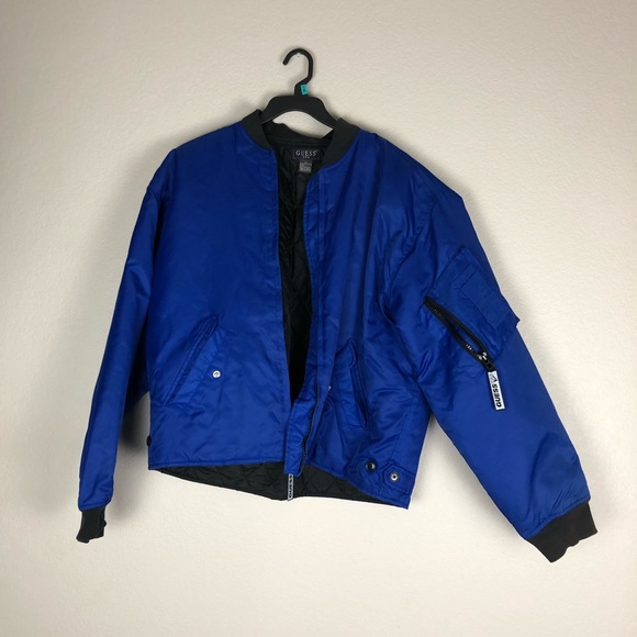 Guess Other - Guess USA Bomber Jacket Blue Vintage size XL